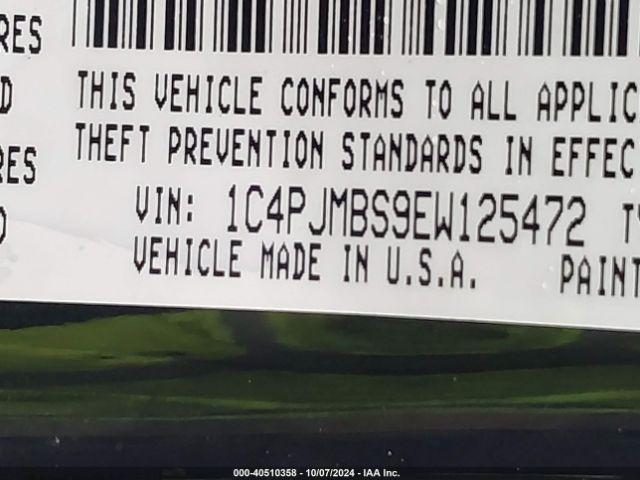 1C4PJMBS9EW125472 Jeep Cherokee Trailhawk