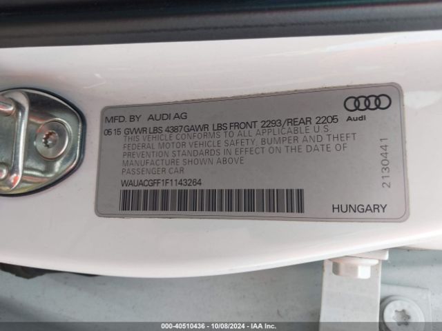 WAUACGFF1F1143264 Audi A3 1.8t Premium