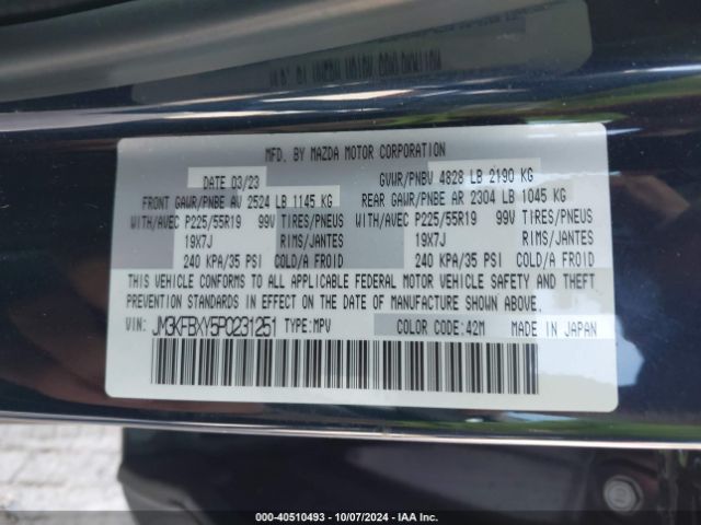 JM3KFBXY5P0231251 Mazda Cx-5 2.5 Turbo Signature