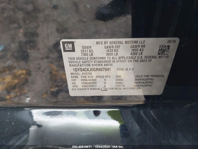 Cadillac Escalade Premium Collection 2016 1GYS4CKJ6GR407941 Image 9