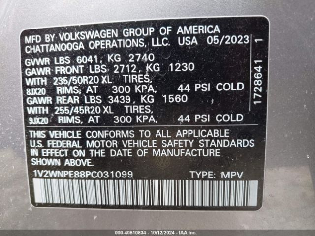 1V2WNPE88PC031099 Volkswagen Id.4 Awd Pro S