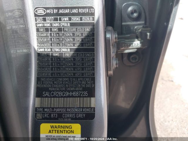 SALCR2BG9HH687235 Land Rover Discovery Sport Hse