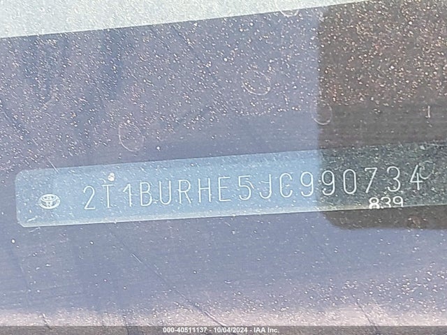 Toyota COROLLA LE 2018 2T1BURHE5JC990734 Image 17