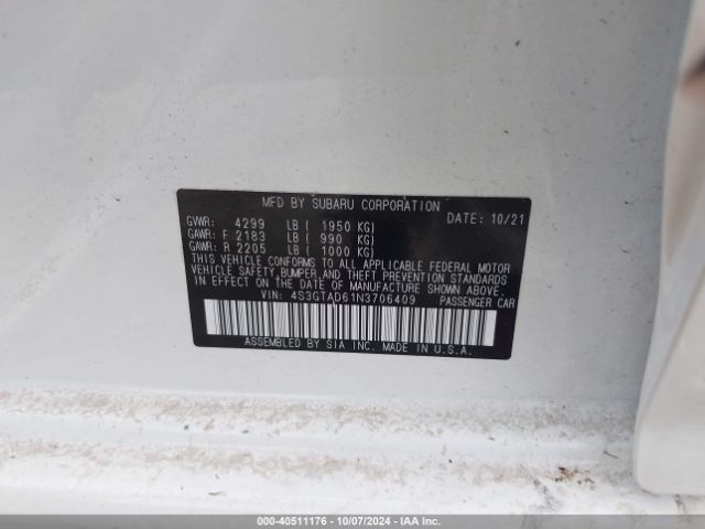 4S3GTAD61N3706409 Subaru Impreza Premium