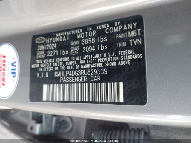 KMHLP4DG3RU829539 Hyundai Elantra Limited