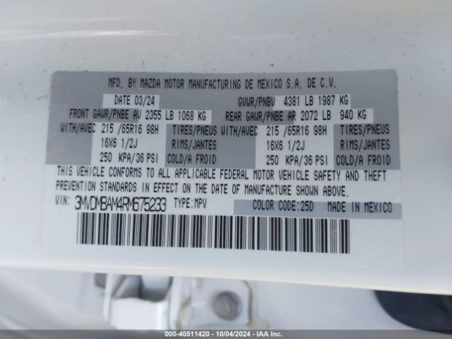 3MVDMBAM4RM675233 Mazda Cx-30 2.5 S