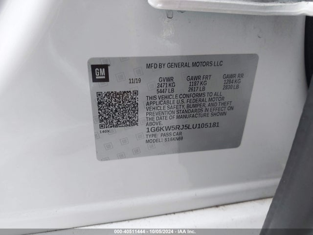 2020 CADILLAC CT6-V 1G6KW5RJ5LU105181 Photo 8