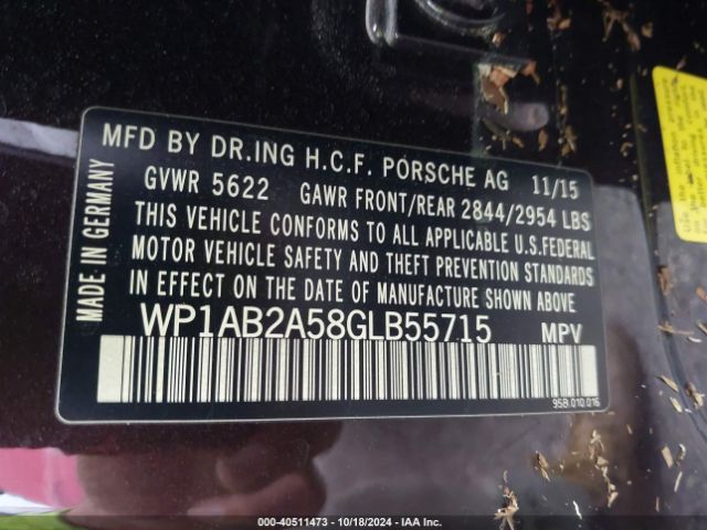 2016 PORSCHE MACAN WP1AB2A58GLB55715 Photo 8