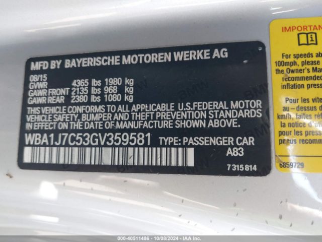 WBA1J7C53GV359581 BMW M235I