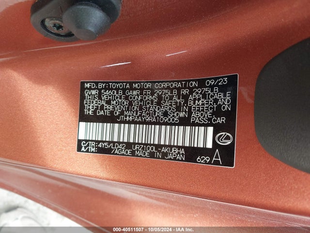 JTHMPAAY9RA109005 Lexus LC 500