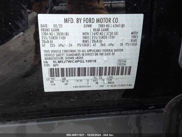 5LM5J7WC4PGL10918 Lincoln Aviator Reserve