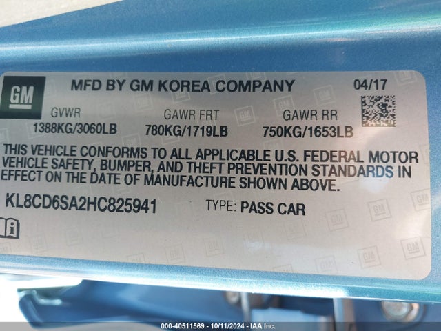 Chevrolet Spark 1lt Cvt 2017 KL8CD6SA2HC825941 Image 9