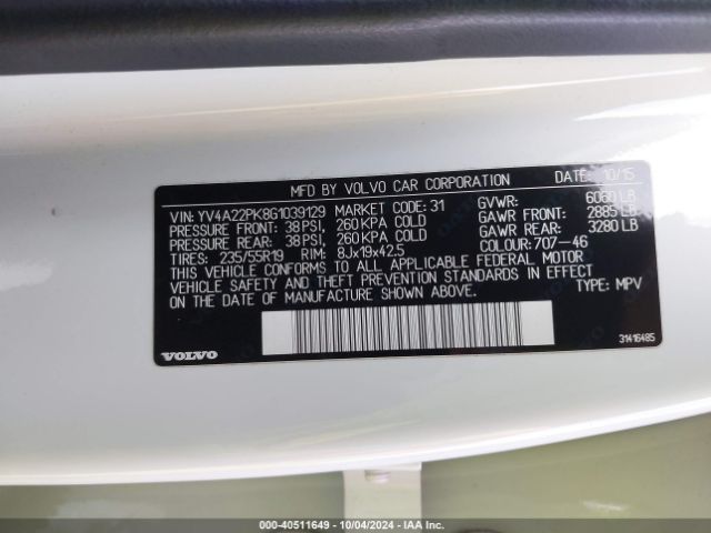 YV4A22PK8G1039129 Volvo Xc90 T6 Momentum