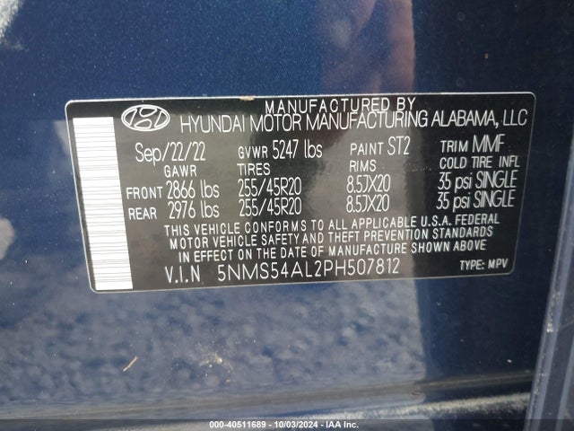 Hyundai Santa Fe Calligraphy 2023 5NMS54AL2PH507812 Image 9