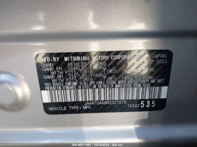 2024 MITSUBISHI ECLIPSE CROSS JA4ATUAA9RZ027016 Photo 8