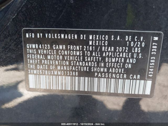 3VWE57BUXMM013368 Volkswagen Jetta 1.4t Sel