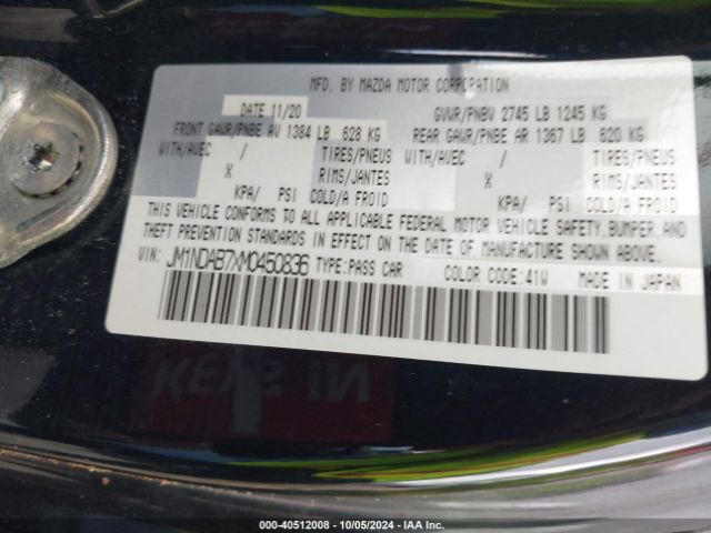 JM1NDAB7XM0450836 Mazda Mx-5 Miata Sport