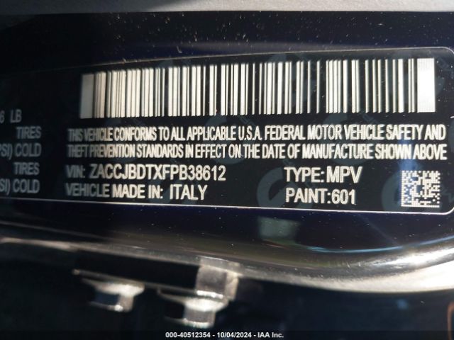 ZACCJBDTXFPB38612 Jeep Renegade Limited