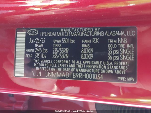 5NMMADTB9RH001034 Genesis Gv70 2.5t Awd