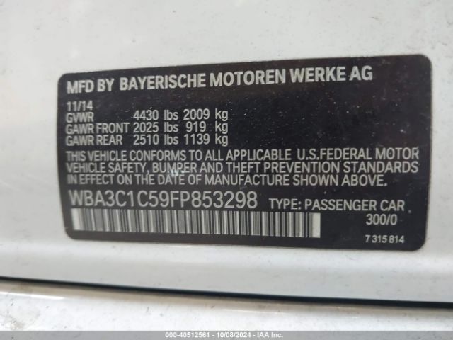 WBA3C1C59FP853298 BMW 328I