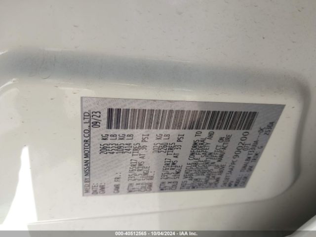 5N1BT3AA7PC900200 Nissan Rogue S Fwd