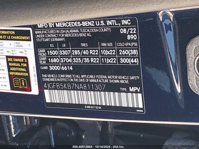 4JGFB5KB7NA811307 Mercedes-Benz Gle 450 4matic