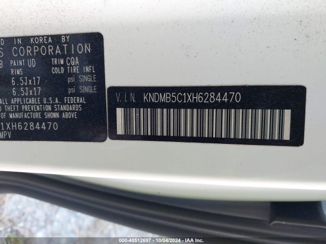 KIA SEDONA LX 2017 KNDMB5C1XH6284470 Image 9