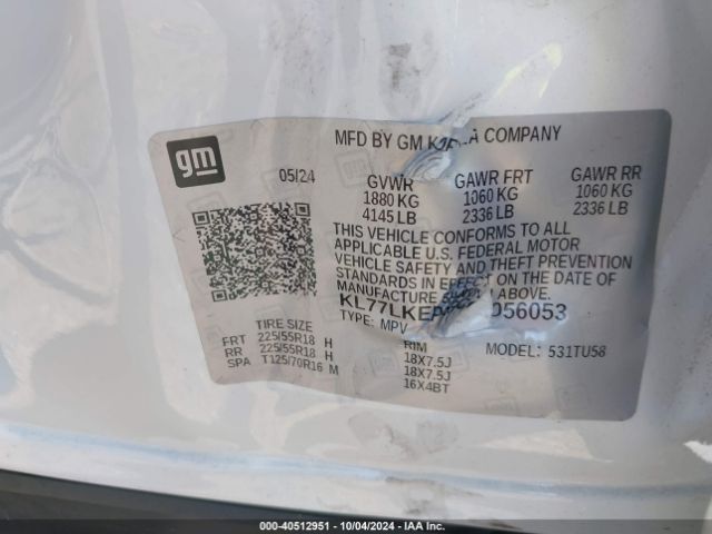 KL77LKEP5SC056053 Chevrolet Trax Fwd Activ