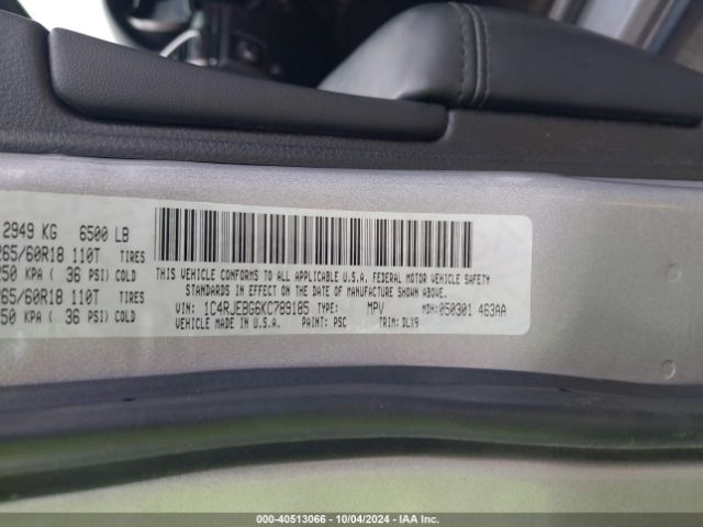 1C4RJEBG6KC789185 Jeep Grand Cherokee Limited 4x2