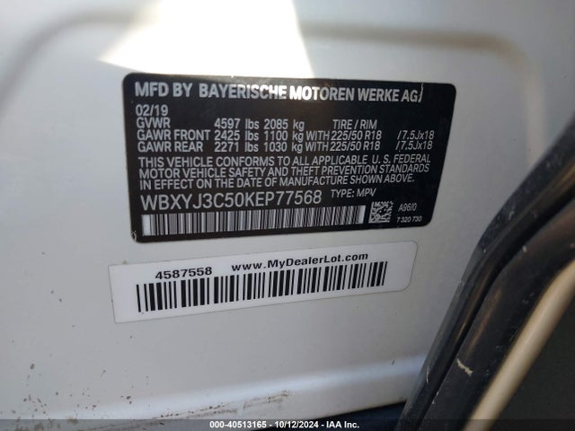 WBXYJ3C50KEP77568 BMW X2 Sdrive28i