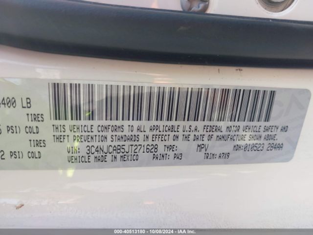 3C4NJCAB5JT271628 Jeep Compass Sport Fwd
