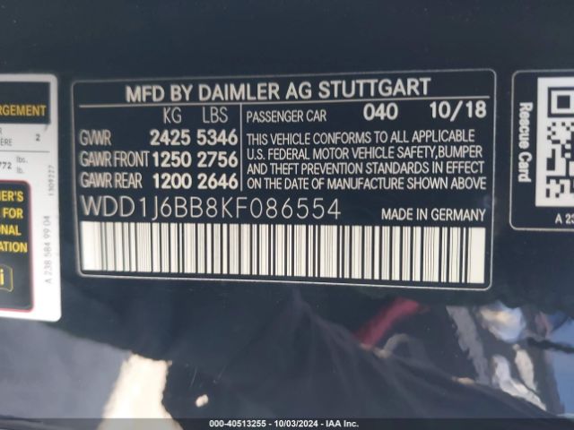 WDD1J6BB8KF086554 Mercedes-Benz Amg E 53 4matic