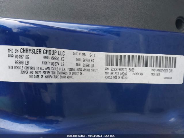 2012 FIAT 500 3C3CFFBR2CT115088 Photo 8
