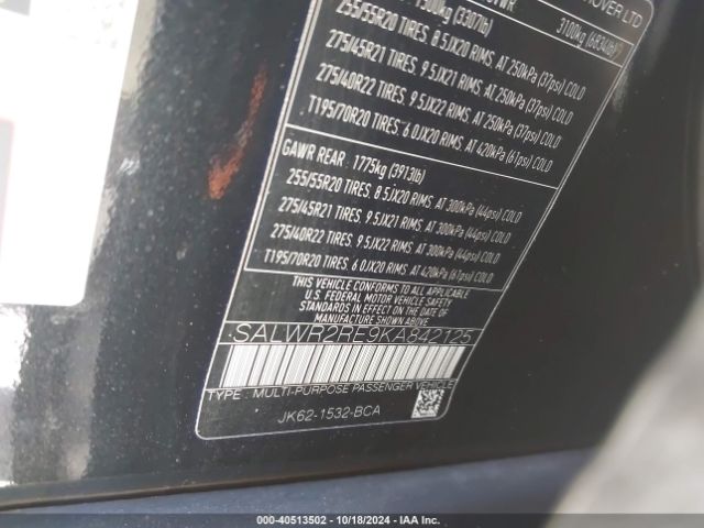 SALWR2RE9KA842125 Land Rover Range Rover Sport Supercharged Dynamic