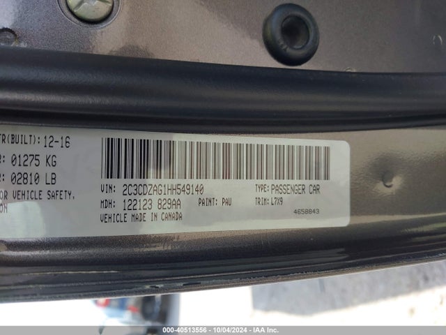 Dodge Challenger Sxt 2017 2C3CDZAG1HH549140 Image 9