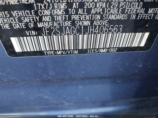 Subaru Forester 2.5i Premium 2018 JF2SJAGC1JH406563 Image 9