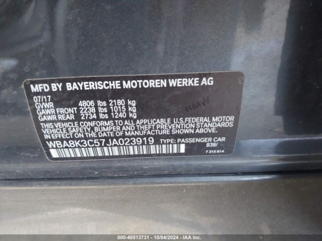 WBA8K3C57JA023919 BMW 330i Xdrive