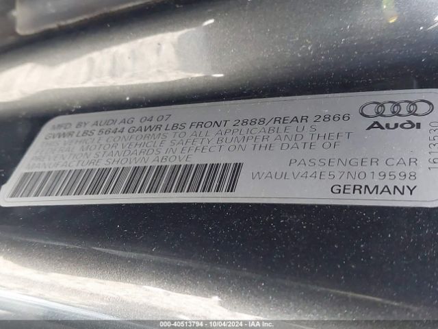 2007 AUDI A8 WAULV44E57N019598 Photo 8