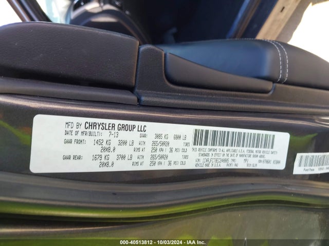 1C4RJFCT8EC240805 Jeep Grand Cherokee Overland