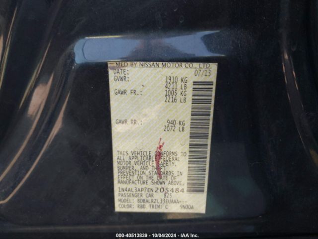 1N4AL3AP7EN205484 Nissan Altima 2.5 S