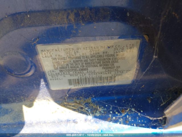 3N1CE2CP2EL438003 Nissan Versa Note S Plus