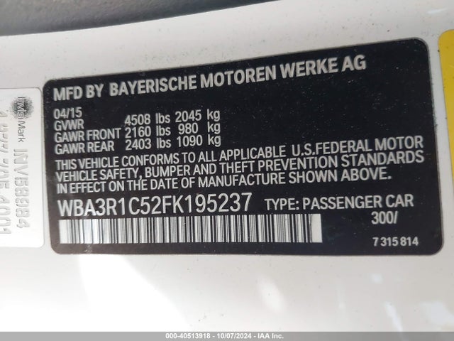 WBA3R1C52FK195237 BMW 435i