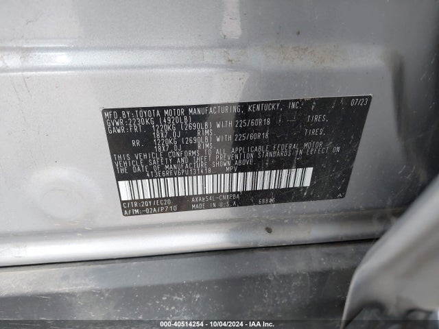 4T3E6RFV6PU131418 Toyota Rav4 Hybrid Xse
