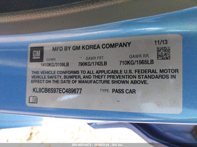 Chevrolet Spark Ls Auto 2014 KL8CB6S97EC489677 Image 9