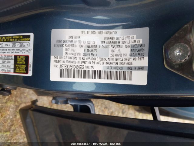 JM3TB3CV5F0464983 Mazda Cx-9 Touring