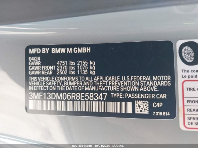 3MF13DM06R8E58347 BMW M2