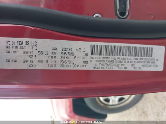 Jeep Patriot Sport 2016 1C4NJPBA2GD735518 Image 9