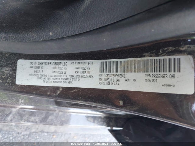 Chrysler 200 Limited 2015 1C3CCCAB9FN568611 Image 9