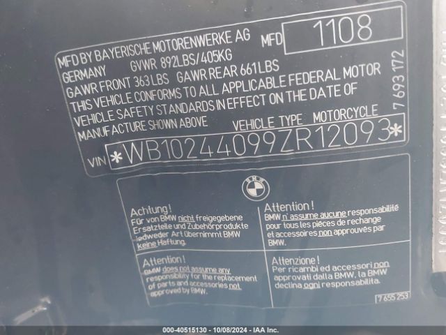 2009 BMW F800 WB10244099ZR12093 Photo 9