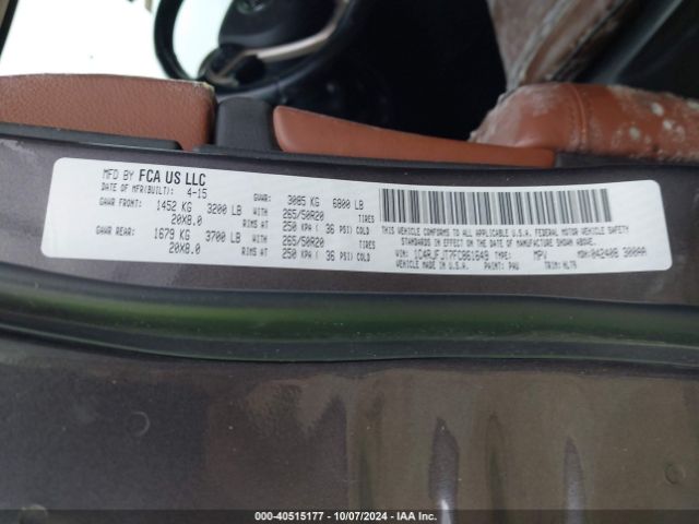 1C4RJFJT7FC861649 Jeep Grand Cherokee Summit
